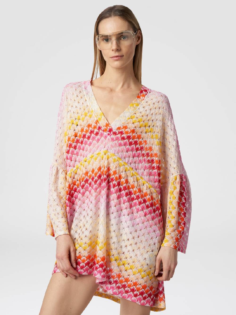 Missoni Caftano copricostume corto effetto pizzo con lurex Shopping online