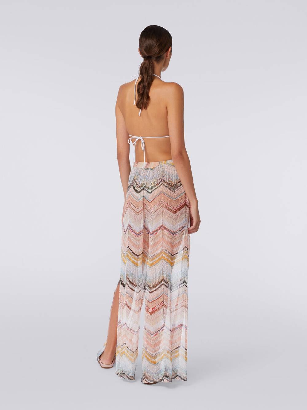 Missoni Pantaloni copricostume in misto viscosa zig zag con lurex Offerta esclusiva