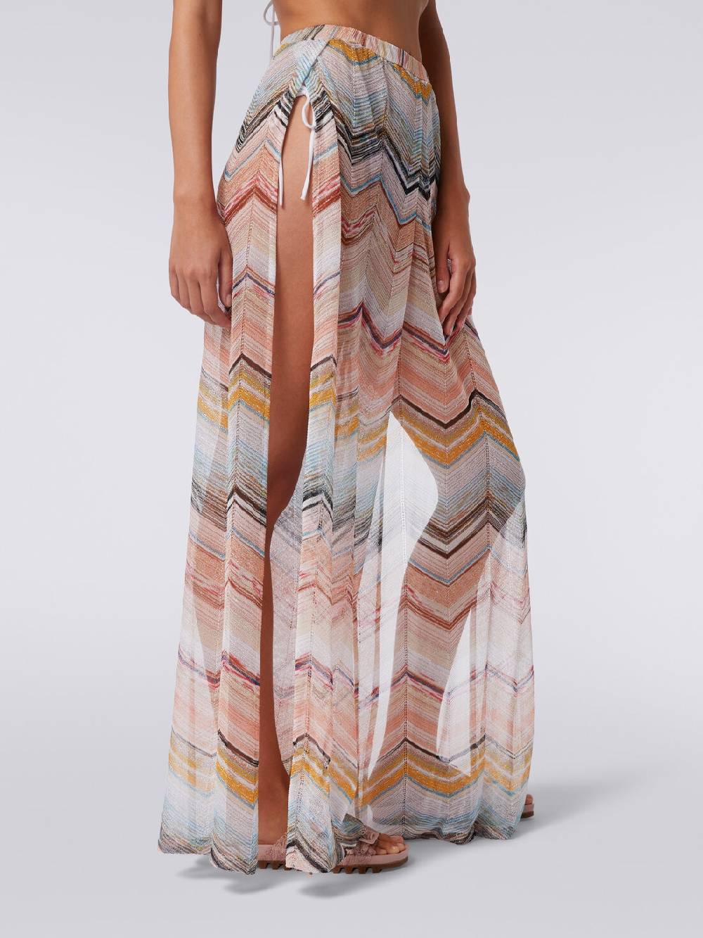 Missoni Pantaloni copricostume in misto viscosa zig zag con lurex Offerta esclusiva