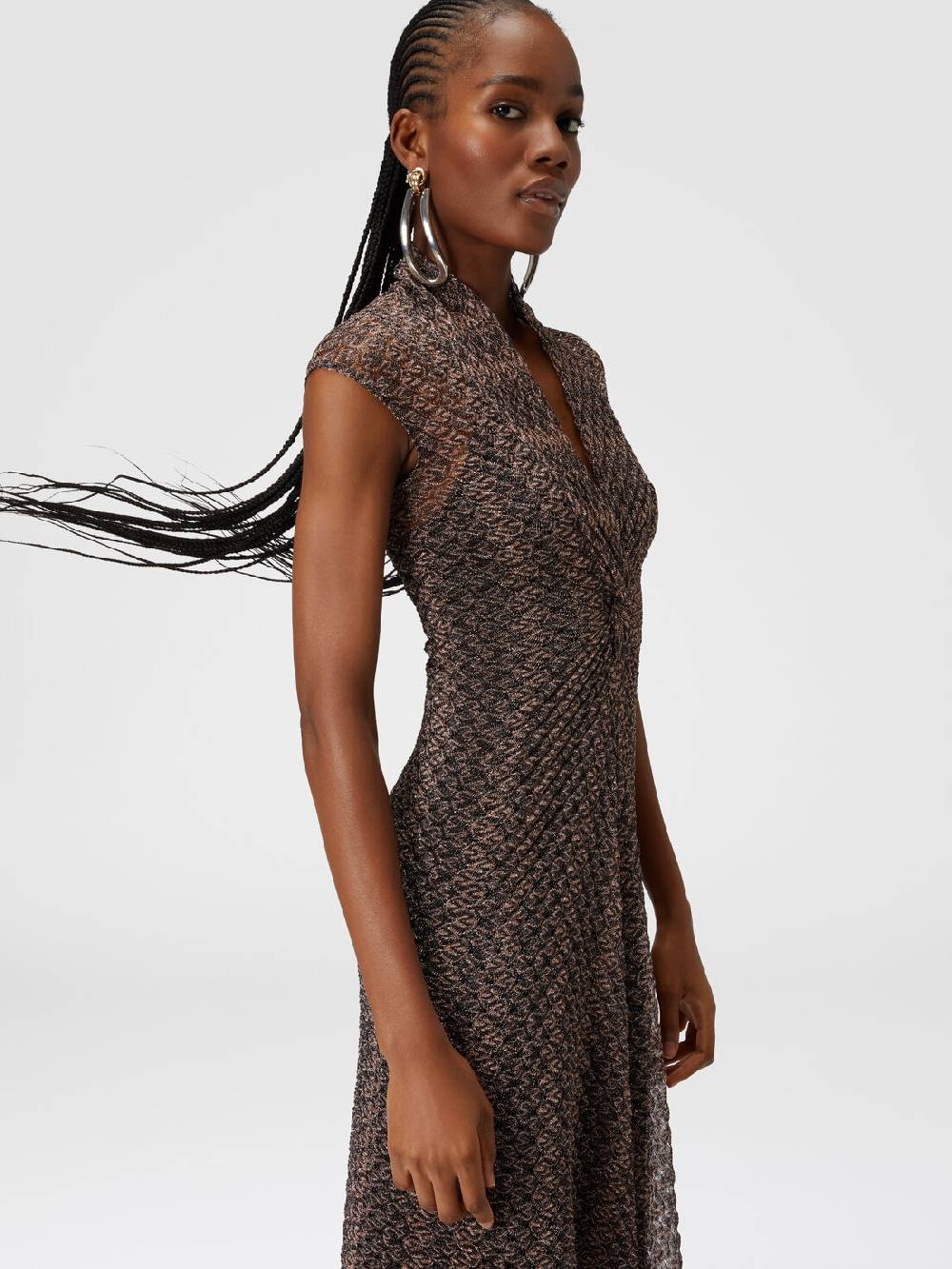 Missoni Abito lungo in pizzo lamé con scollatura torchon Black Friday