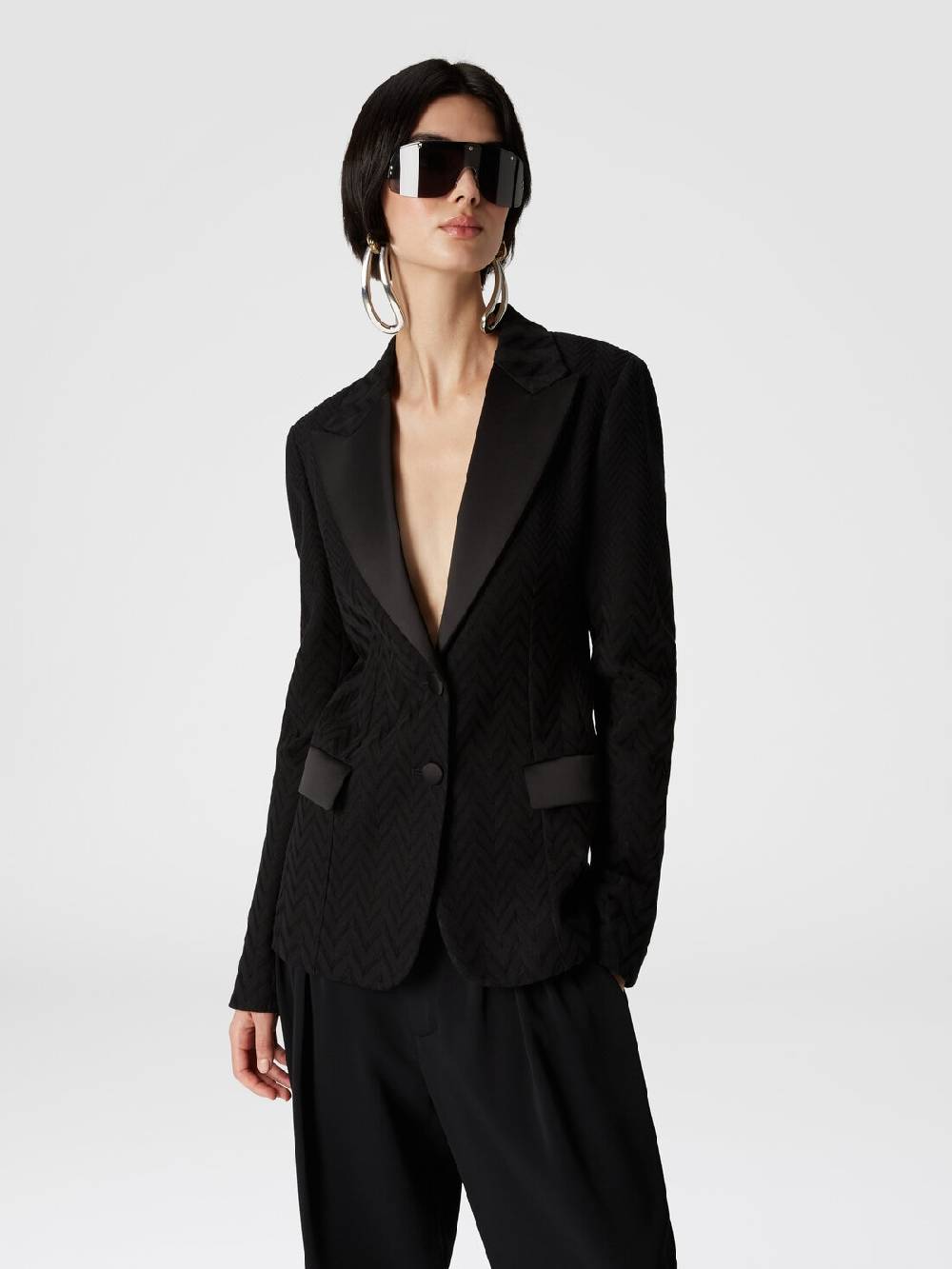 Missoni Blazer chevron con dettagli in raso Cyber Monday
