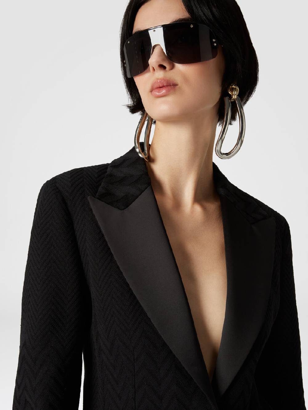 Missoni Blazer chevron con dettagli in raso Cyber Monday