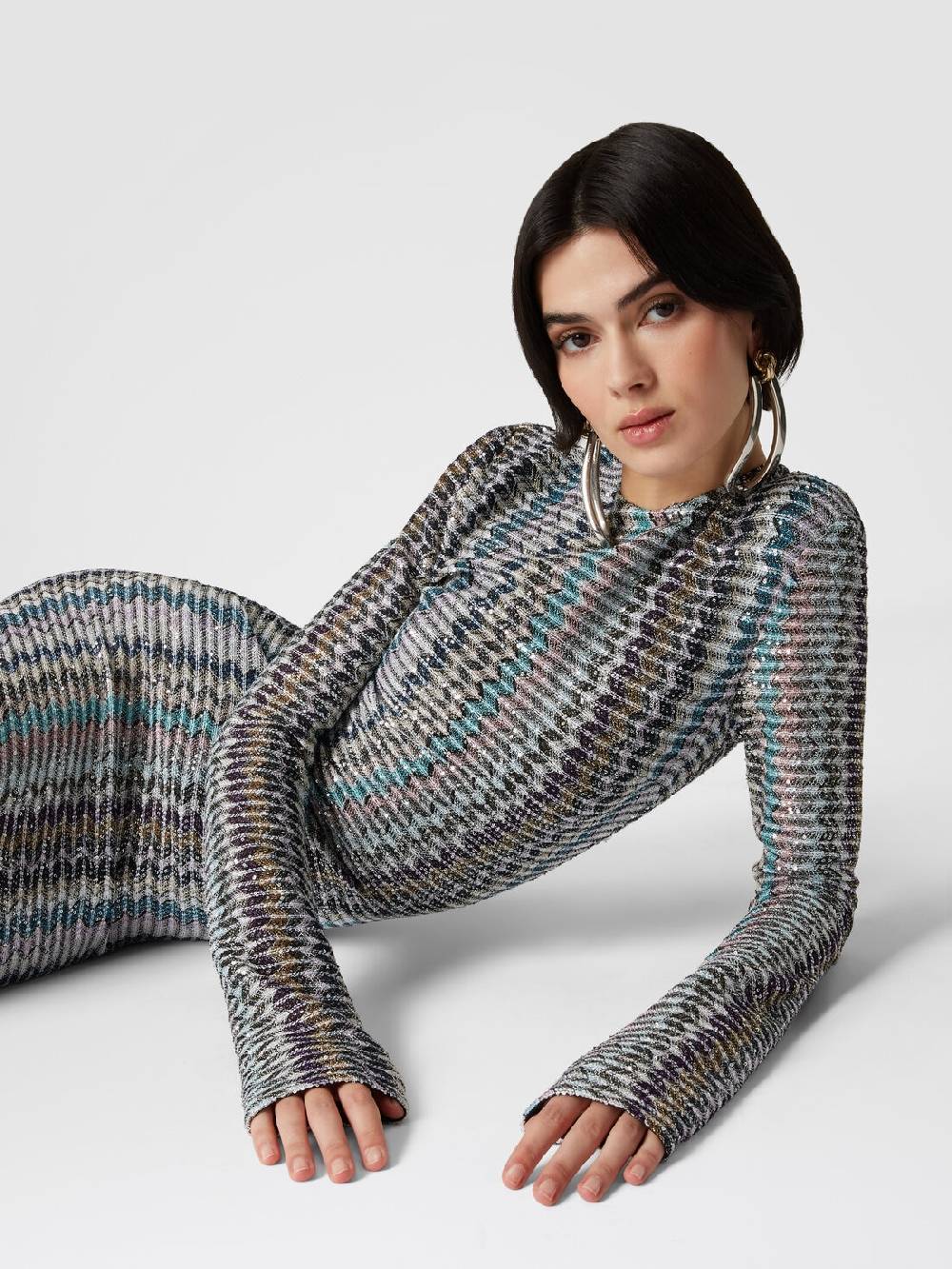 Missoni Abito lungo con paillettes e dettaglio cut out Offerta natalizia