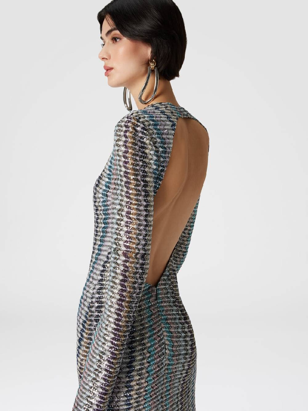 Missoni Abito lungo con paillettes e dettaglio cut out Offerta natalizia
