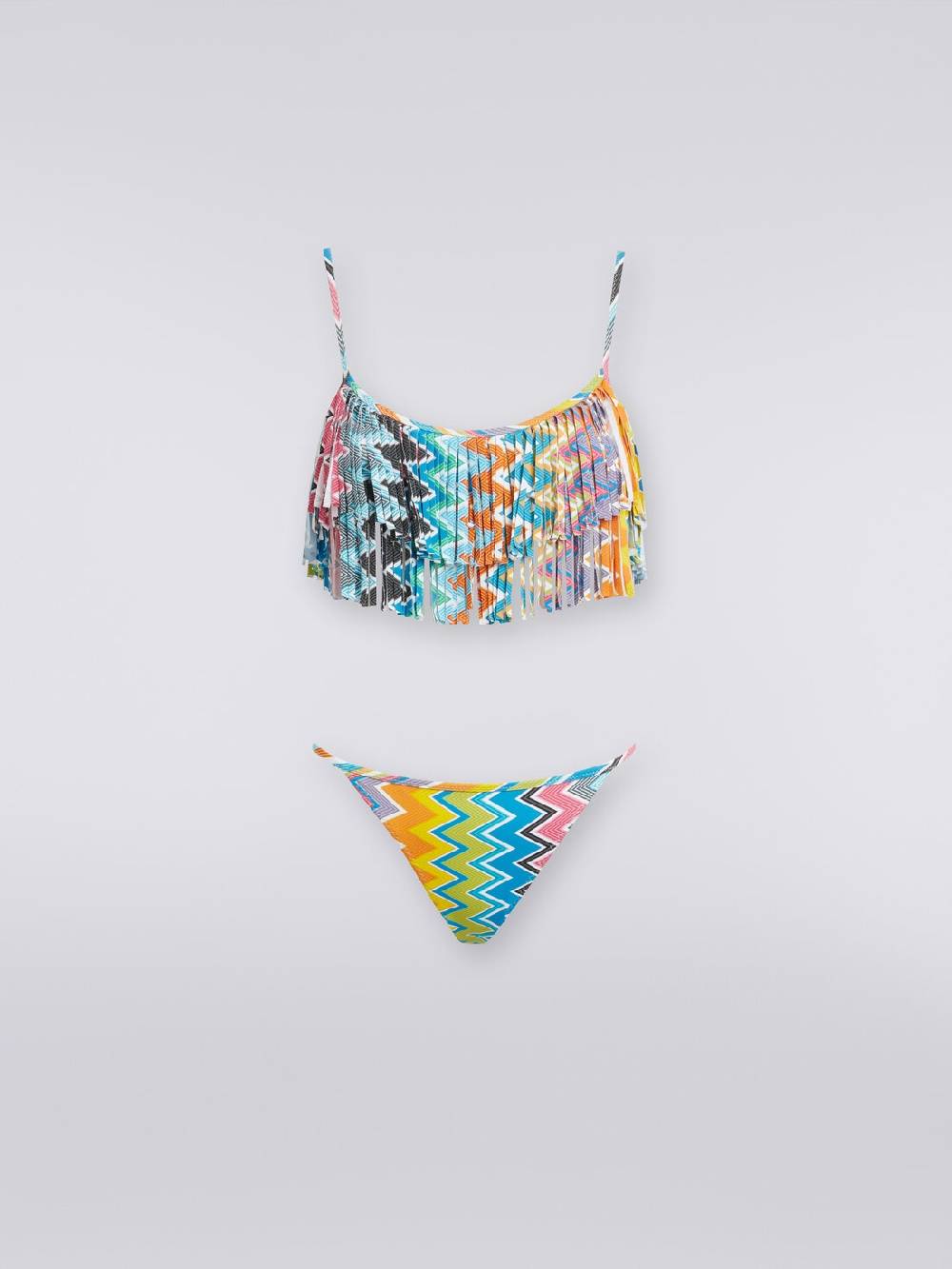 Missoni Bikini in tessuto stretch stampato con top frange Offerta San Valentino