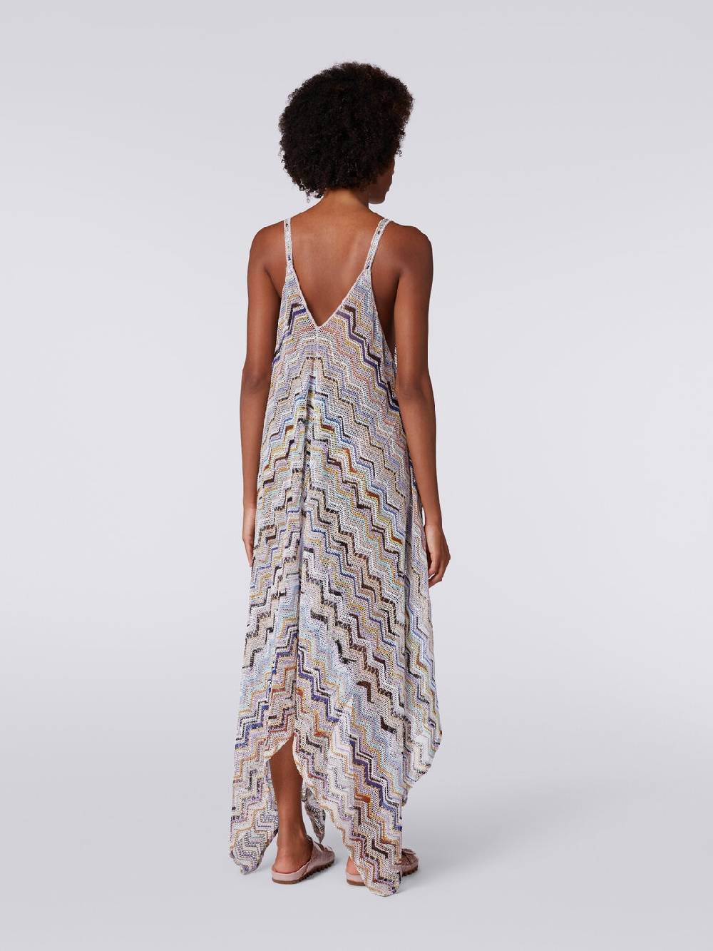 Missoni Copricostume lungo in crochet zig zag con lurex Offerta Anniversario