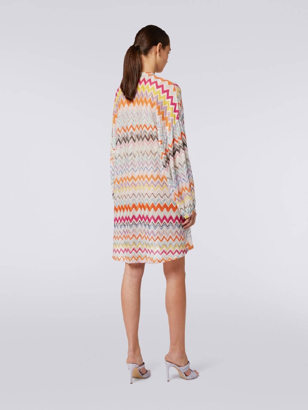 Missoni Caftano copricostume corto con motivo zig zag e lurex Vendita calda