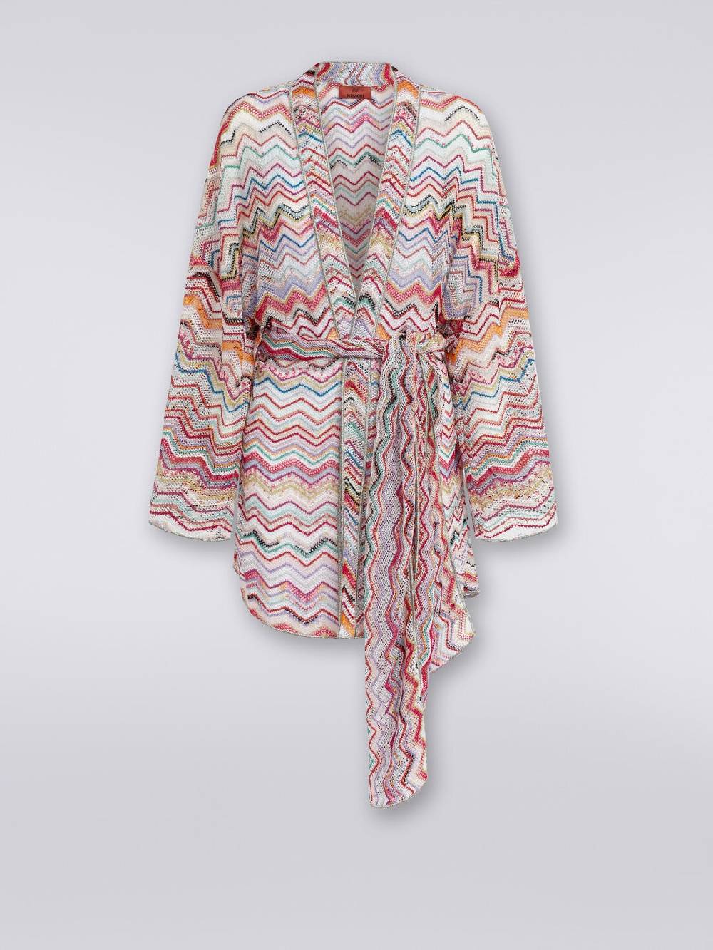 Missoni Copricostume a vestaglia in crochet zig zag con lurex Offerta temporanea