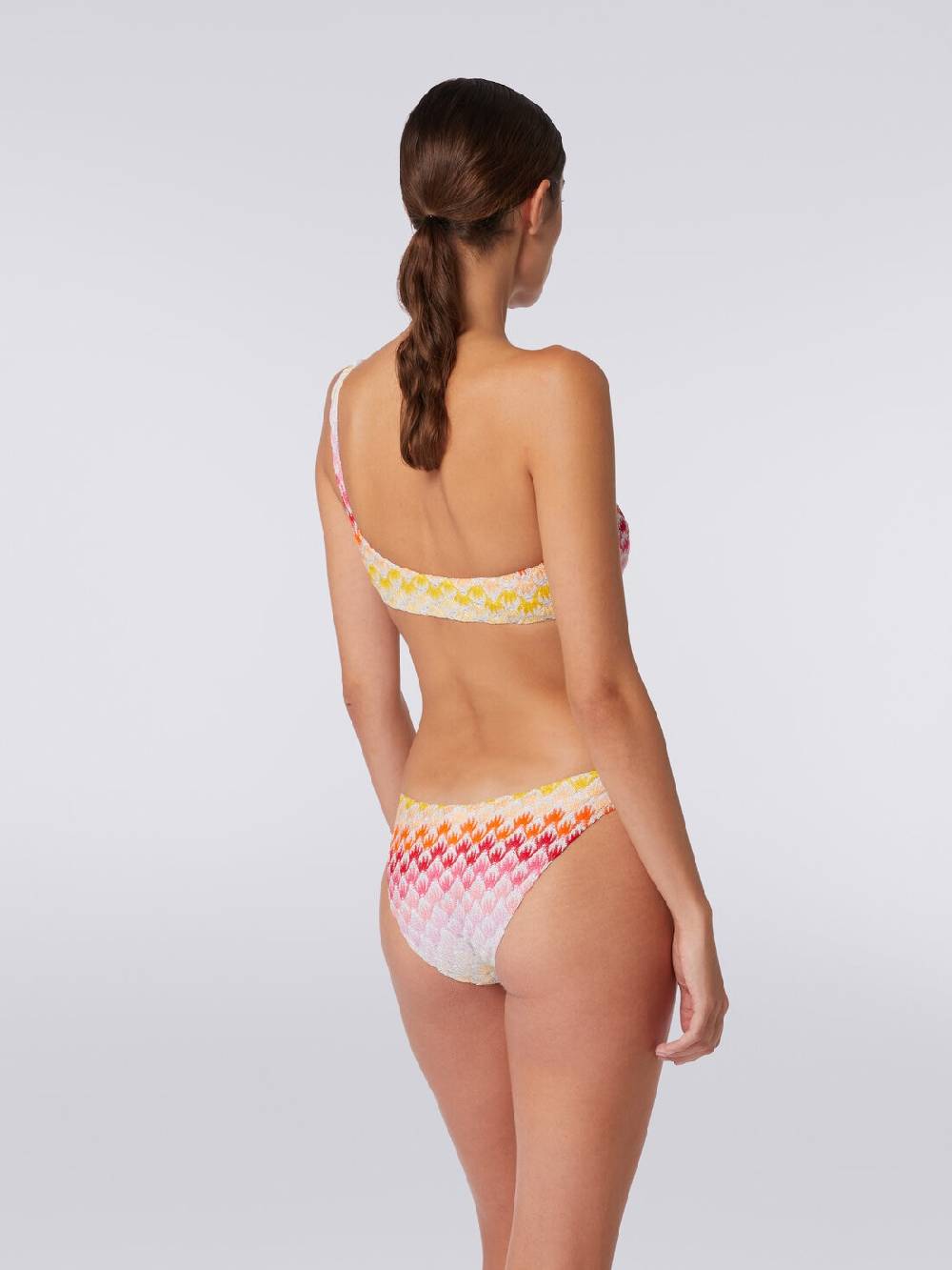 Missoni Bikini monospalla effetto pizzo dégradé con lurex Offerte esclusive