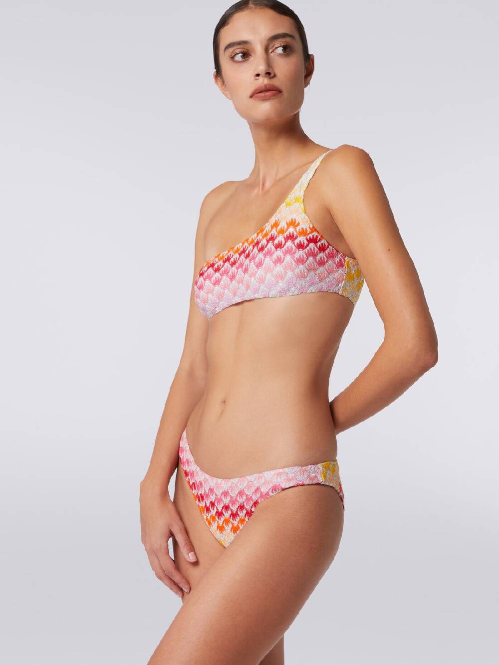 Missoni Bikini monospalla effetto pizzo dégradé con lurex Offerte esclusive