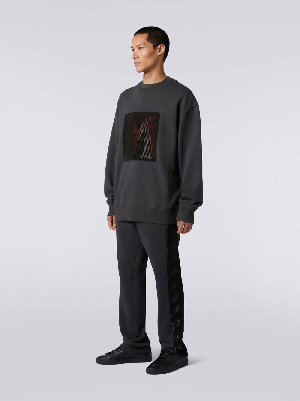 Missoni Felpa girocollo in cotone con macro-logo in collaborazione con Mike Maignan Lightning offer