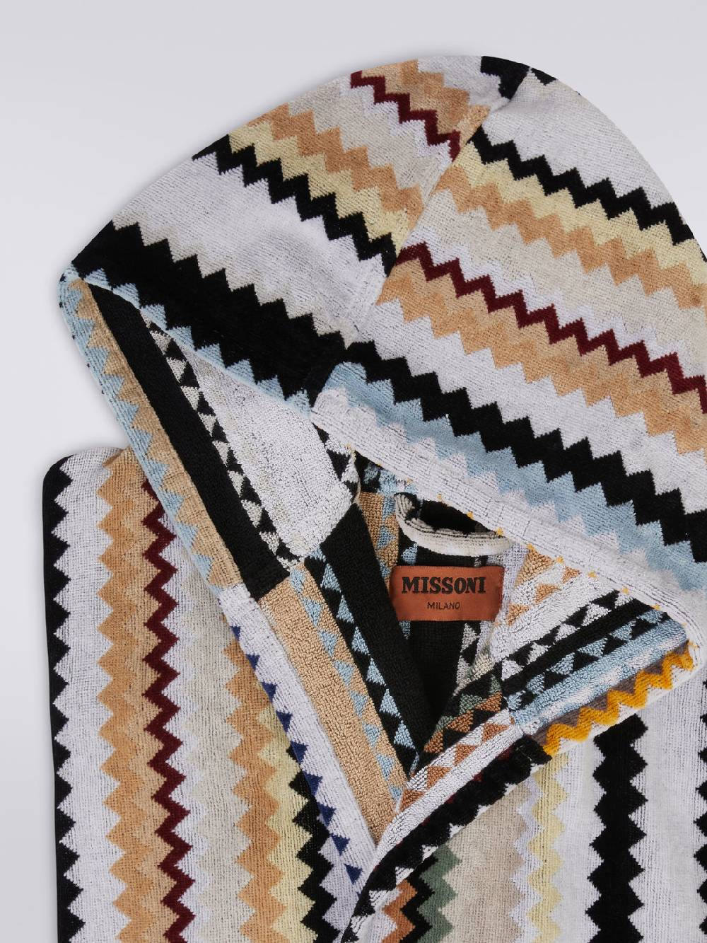 Missoni Accappatoio lungo con cappuccio Curt in spugna di cotone chevron Comprane uno, ottenene uno gratis