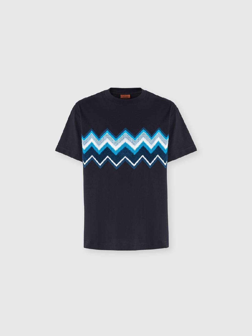 Missoni T-shirt in jersey di cotone con ricamo zig zag Enormi risparmi