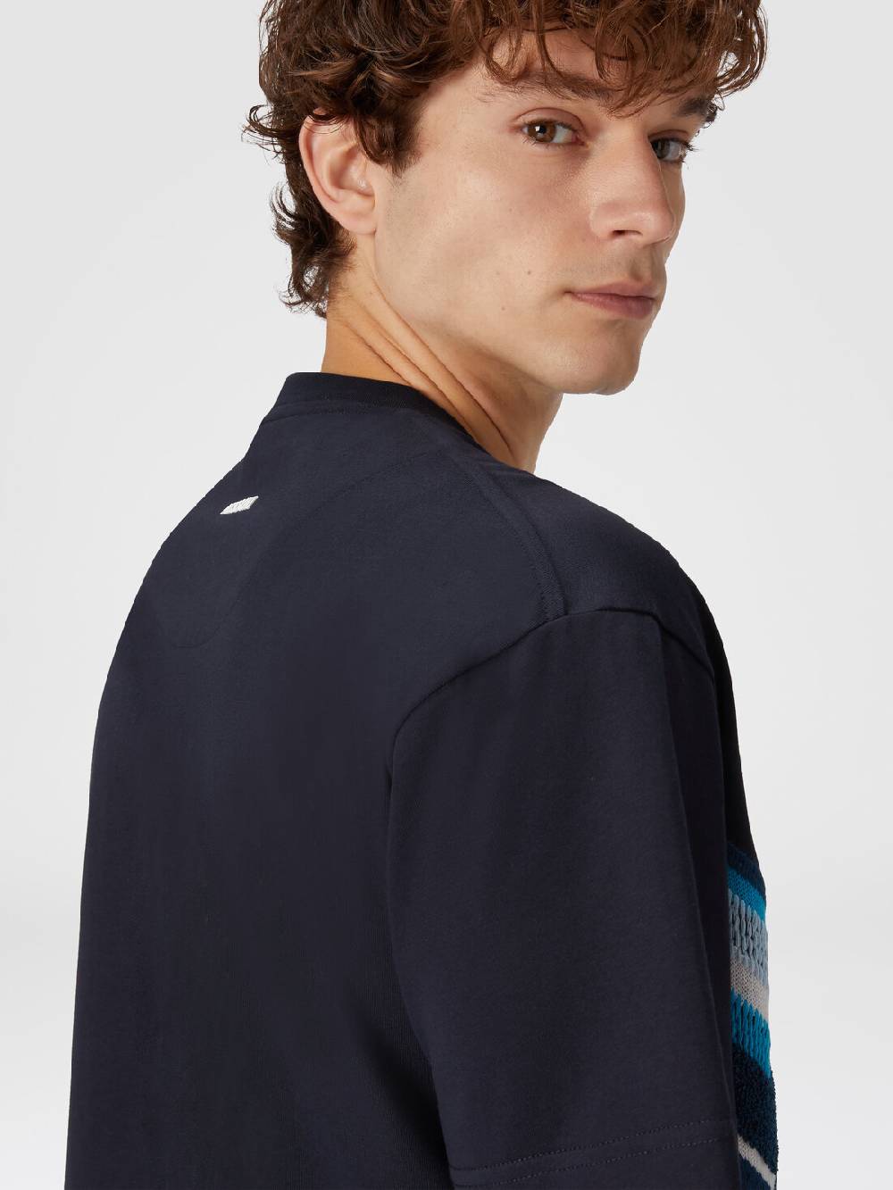 Missoni T-shirt in jersey di cotone con ricamo zig zag Enormi risparmi