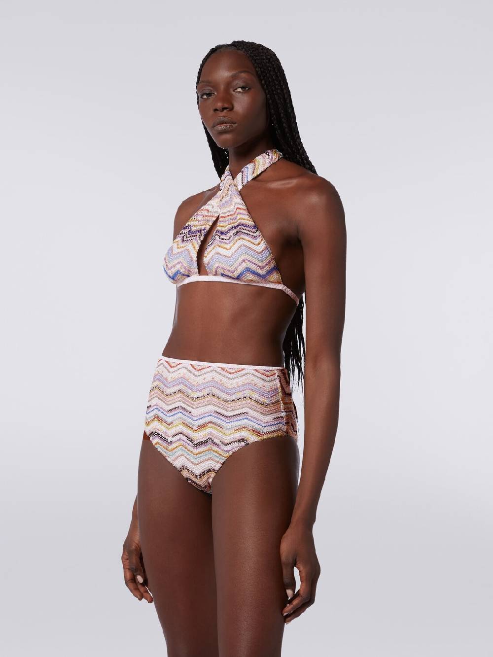 Missoni Bikini in crochet con lurex e slip a vita alta Ritorno libero