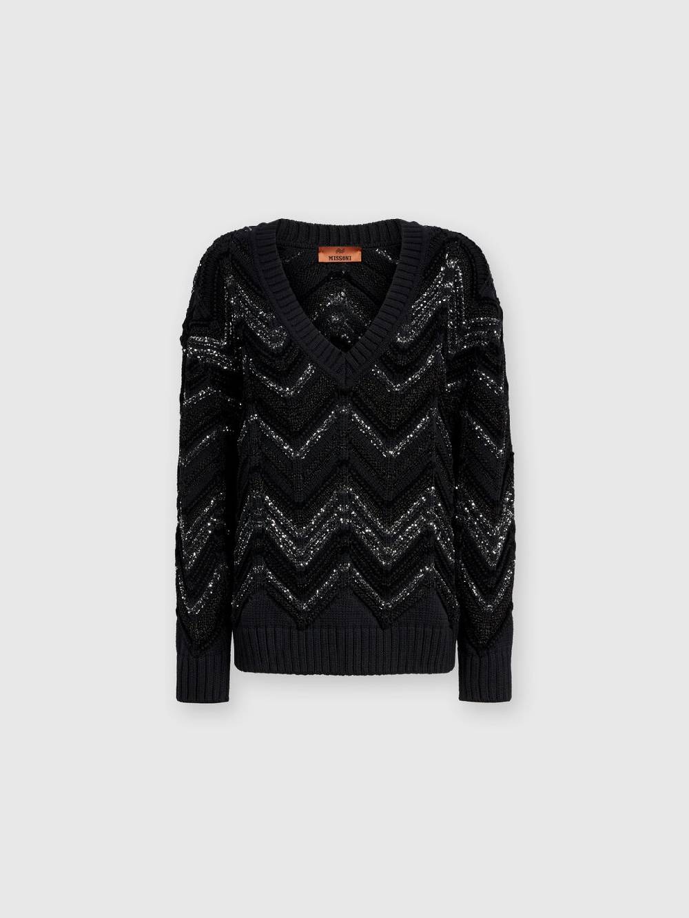 Missoni Pullover oversize con motivo zig zag e paillettes Ultimo giorno