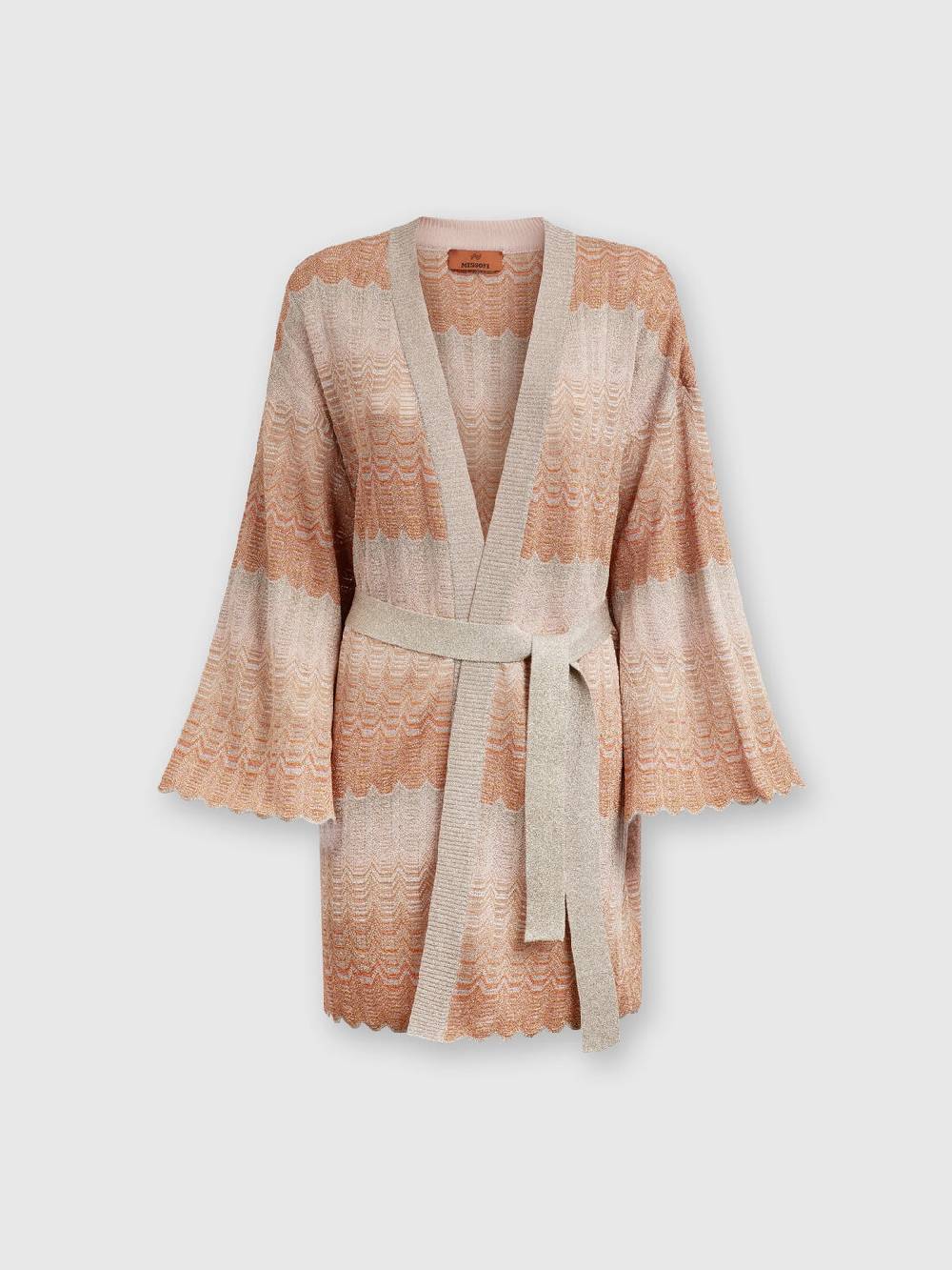 Missoni Cardigan con motivo greca zig zag e cintura Promozione temporanea