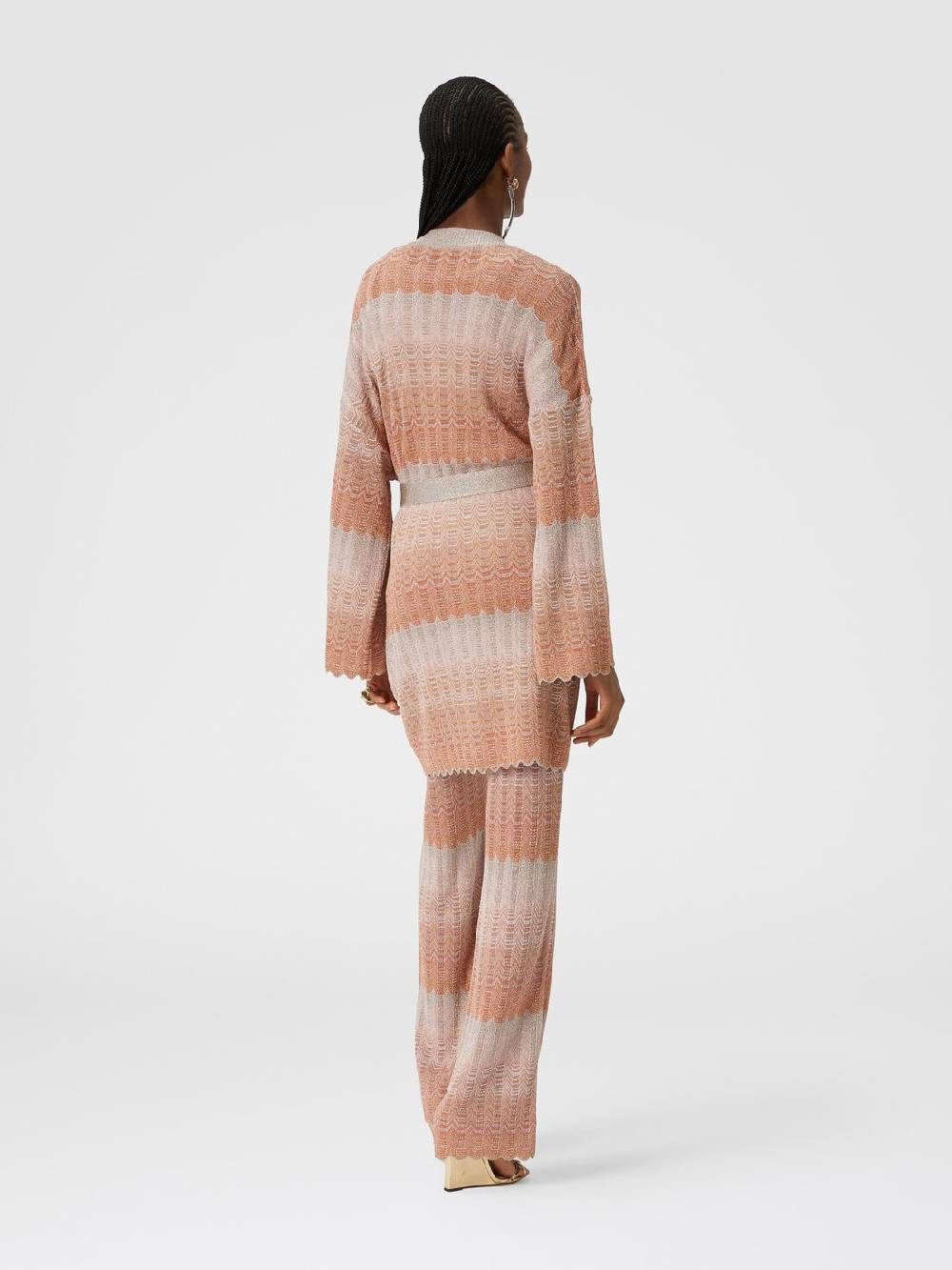 Missoni Cardigan con motivo greca zig zag e cintura Promozione temporanea