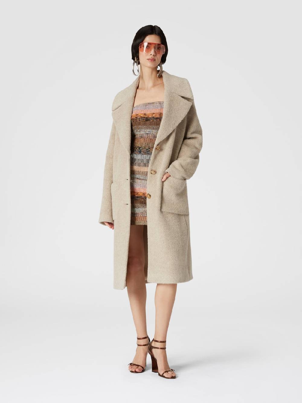 Missoni Cappotto lungo in misto alpaca Fino al 50% di sconto