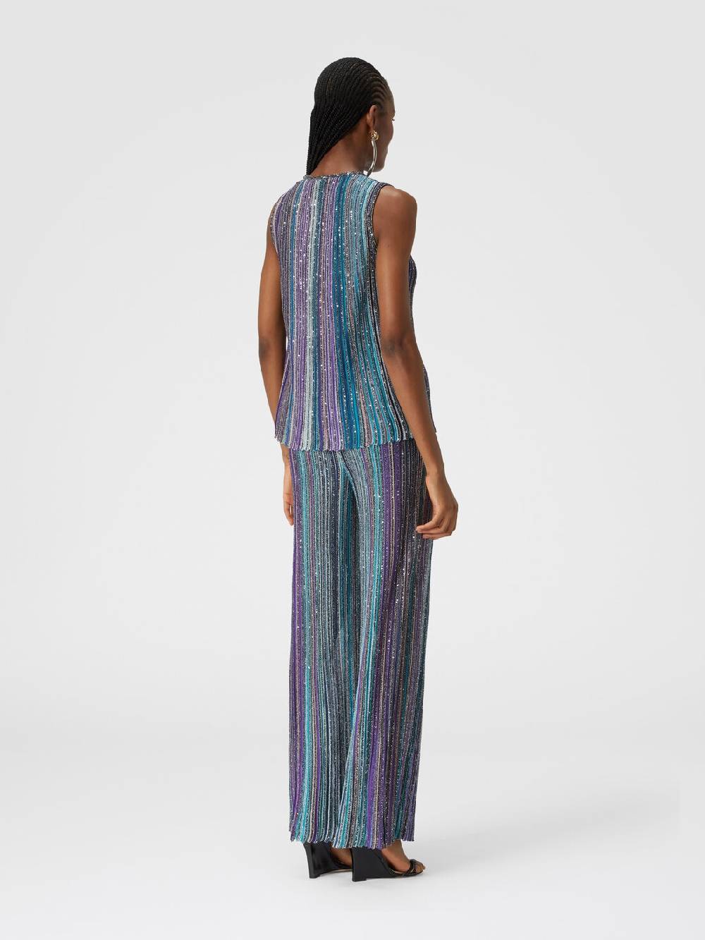 Missoni Pantapalazzo a costine con paillettes Fino al 65% di sconto