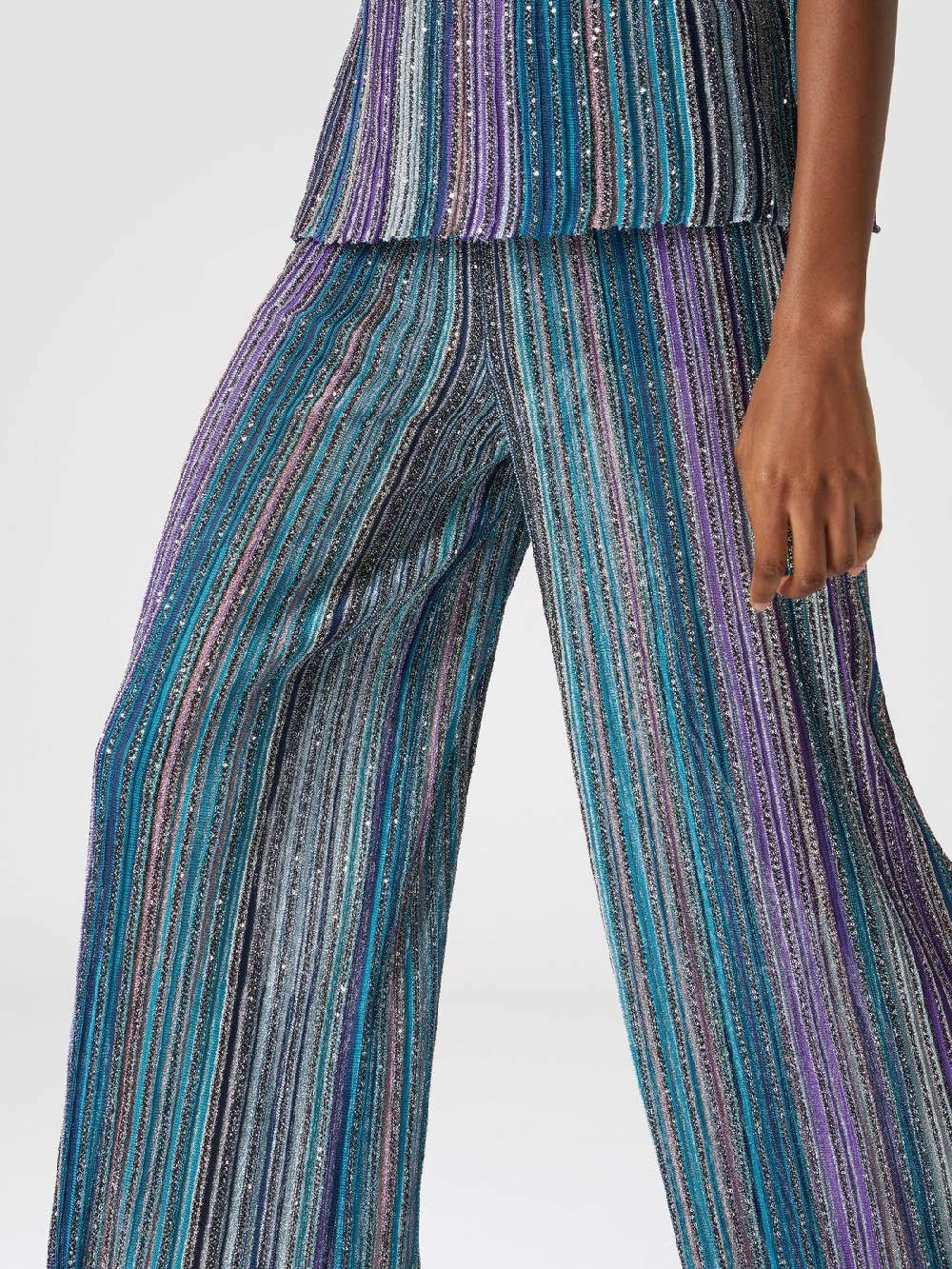 Missoni Pantapalazzo a costine con paillettes Fino al 65% di sconto