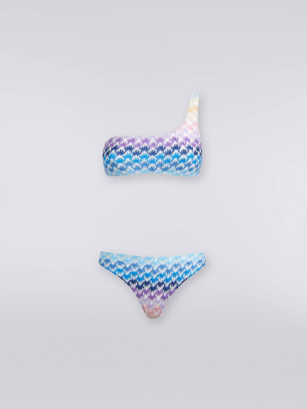 Missoni Bikini monospalla effetto pizzo dégradé con lurex 50% di sconto con spedizione gratuita