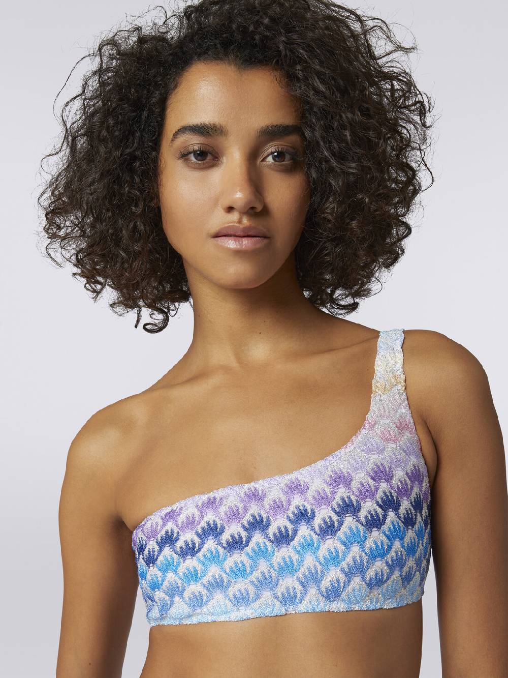 Missoni Bikini monospalla effetto pizzo dégradé con lurex 50% di sconto con spedizione gratuita