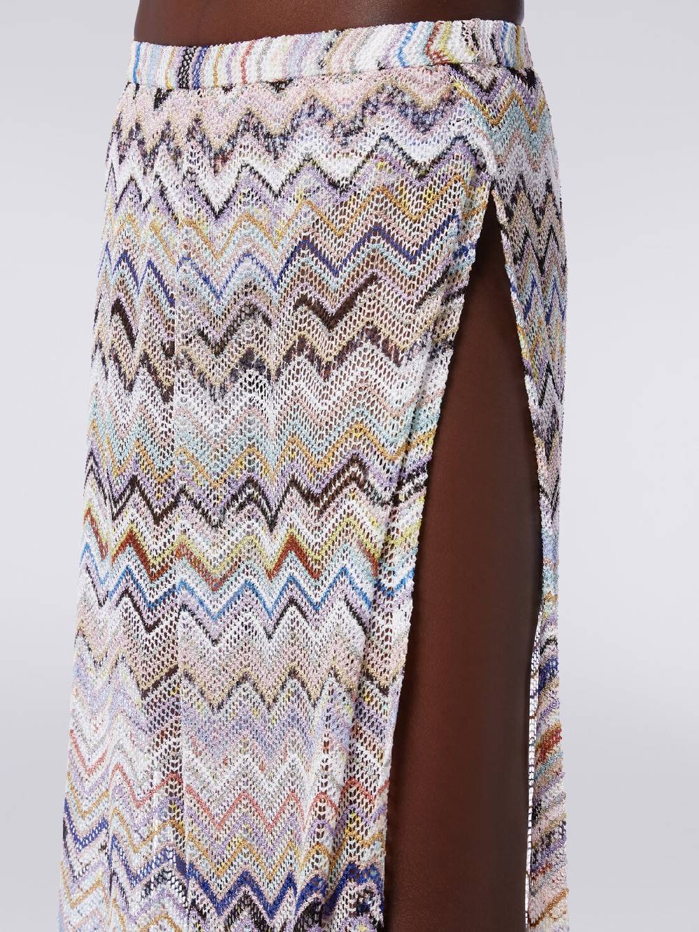 Missoni Pantaloni in maglia di viscosa a rete zig zag con lurex Black Friday Prezzi