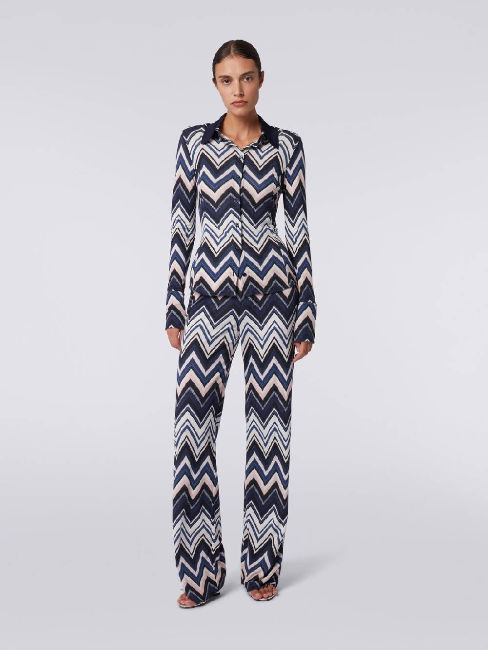 Missoni Pantaloni in viscosa con stampa zig zag Italia
