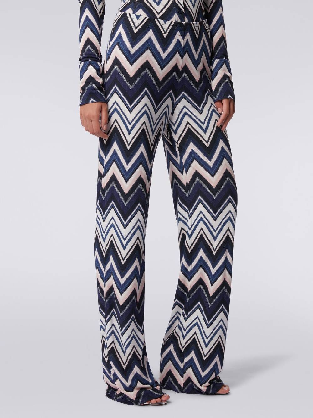 Missoni Pantaloni in viscosa con stampa zig zag Italia