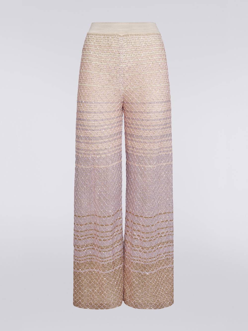 Missoni Pantaloni in maglia dégradé con paillettes In Linea
