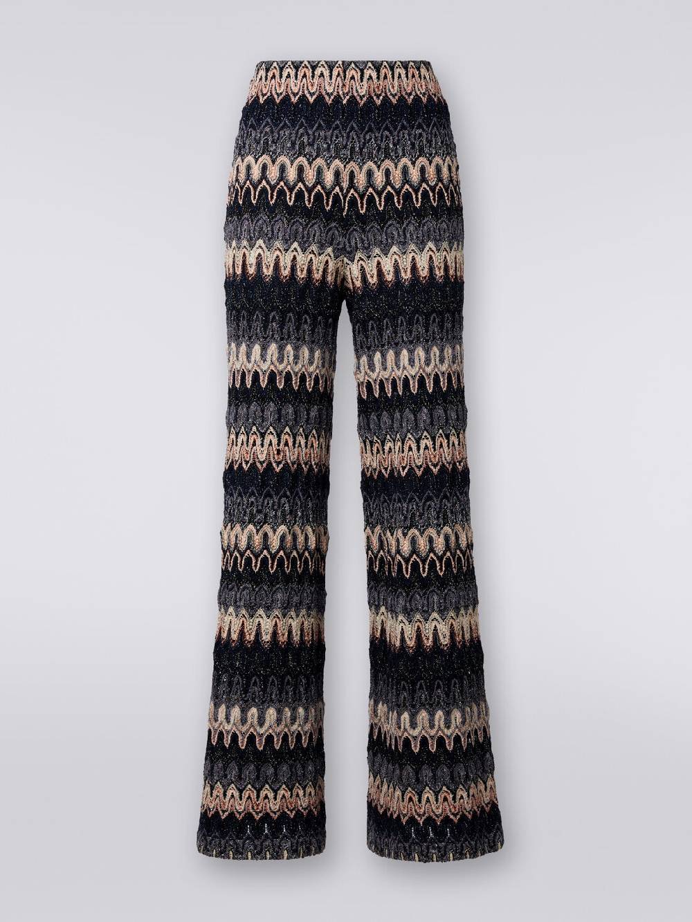 Missoni Pantaloni in misto viscosa lamé a onde effetto pizzo Nuovo