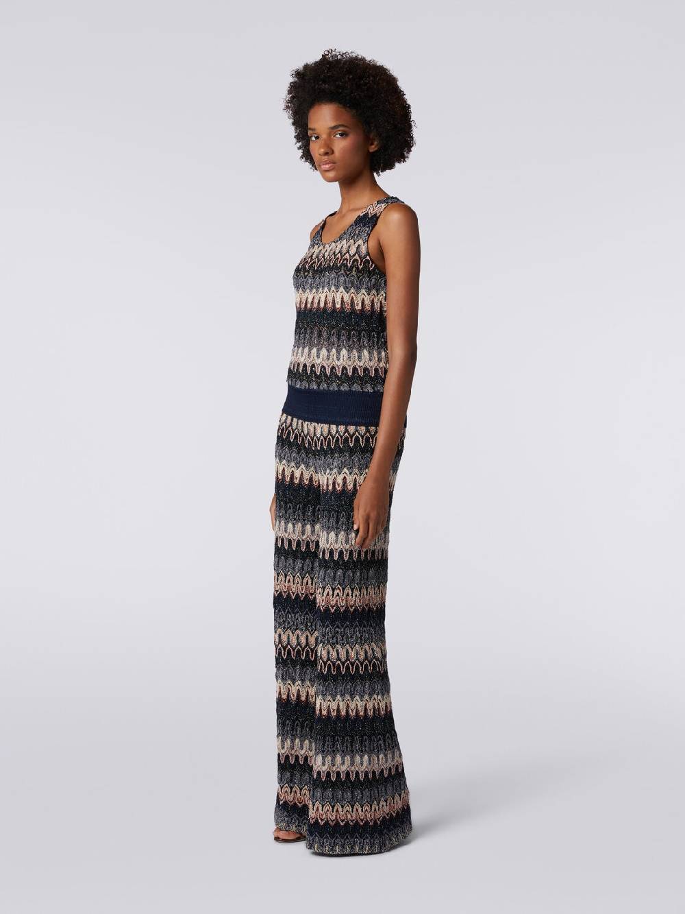 Missoni Pantaloni in misto viscosa lamé a onde effetto pizzo Nuovo