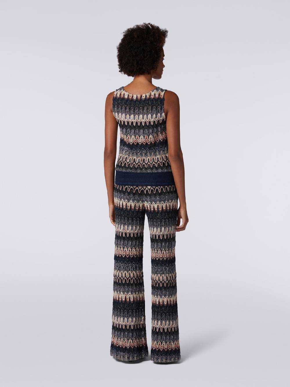 Missoni Pantaloni in misto viscosa lamé a onde effetto pizzo Nuovo
