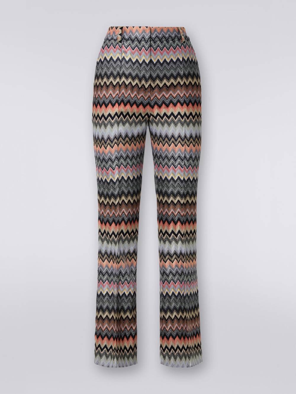 Missoni Pantaloni cropped in cotone e viscosa zig zag Vendita