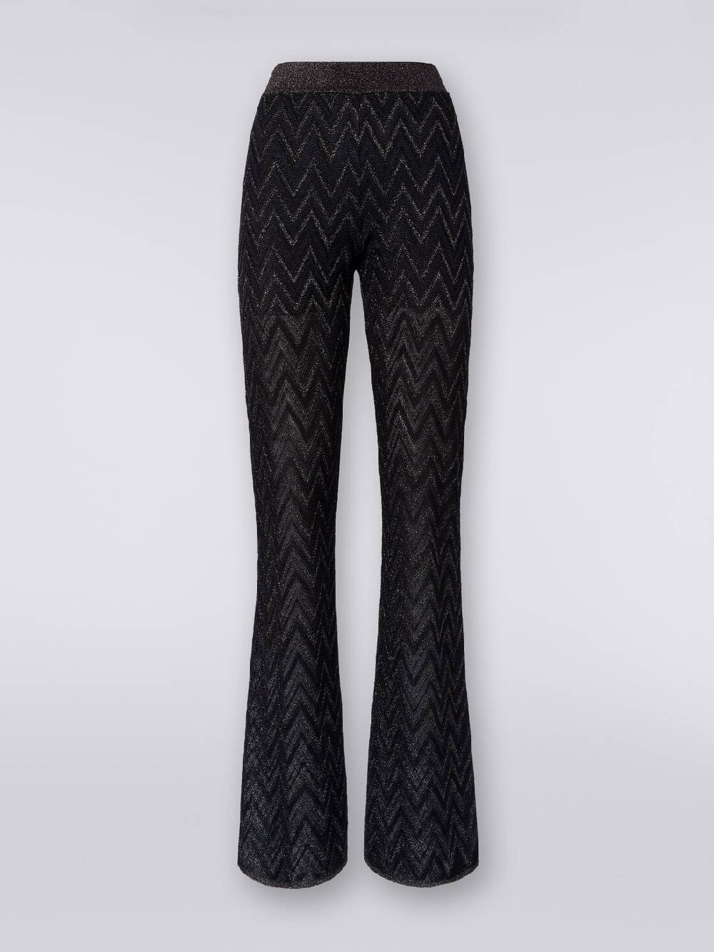 Missoni Pantaloni in maglia di viscosa zig zag con lurex Promozione