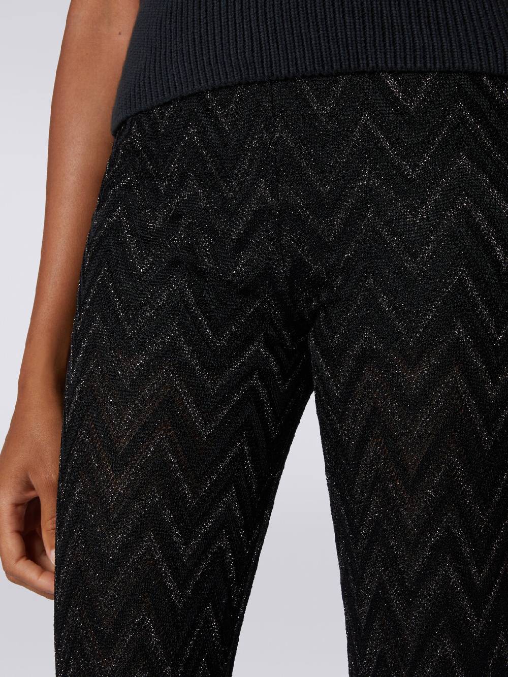 Missoni Pantaloni in maglia di viscosa zig zag con lurex Promozione