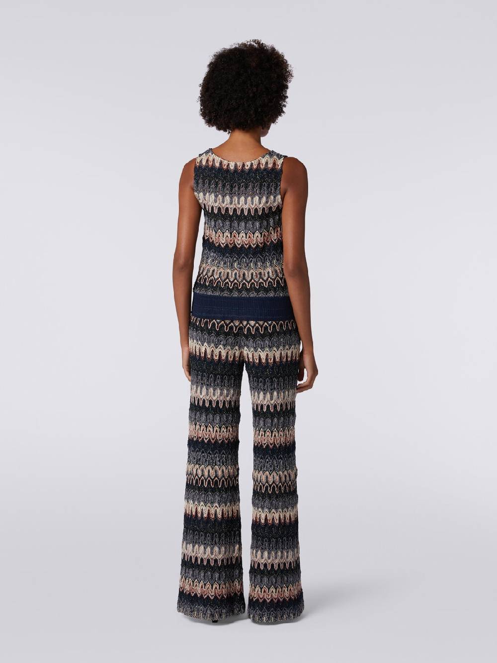 Missoni Canottiera in misto viscosa lamé con motivo a onde Sconto