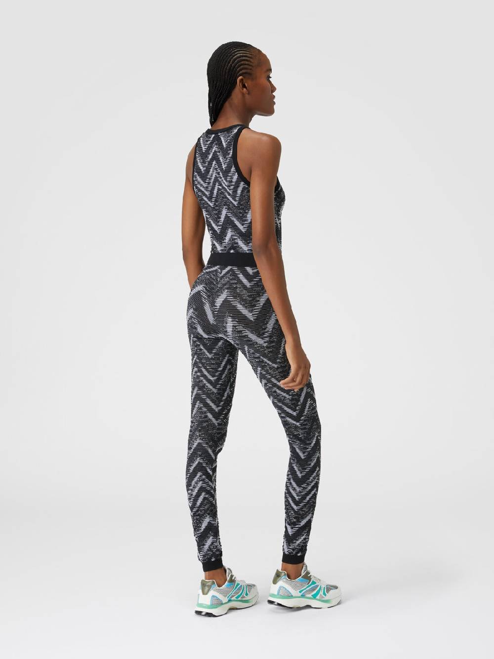 Missoni Top in maglia chevron con logo Economico