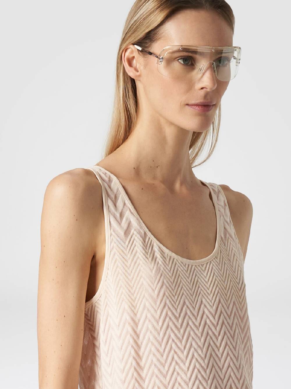Missoni Canottiera in maglia di viscosa e cotone zig zag Online