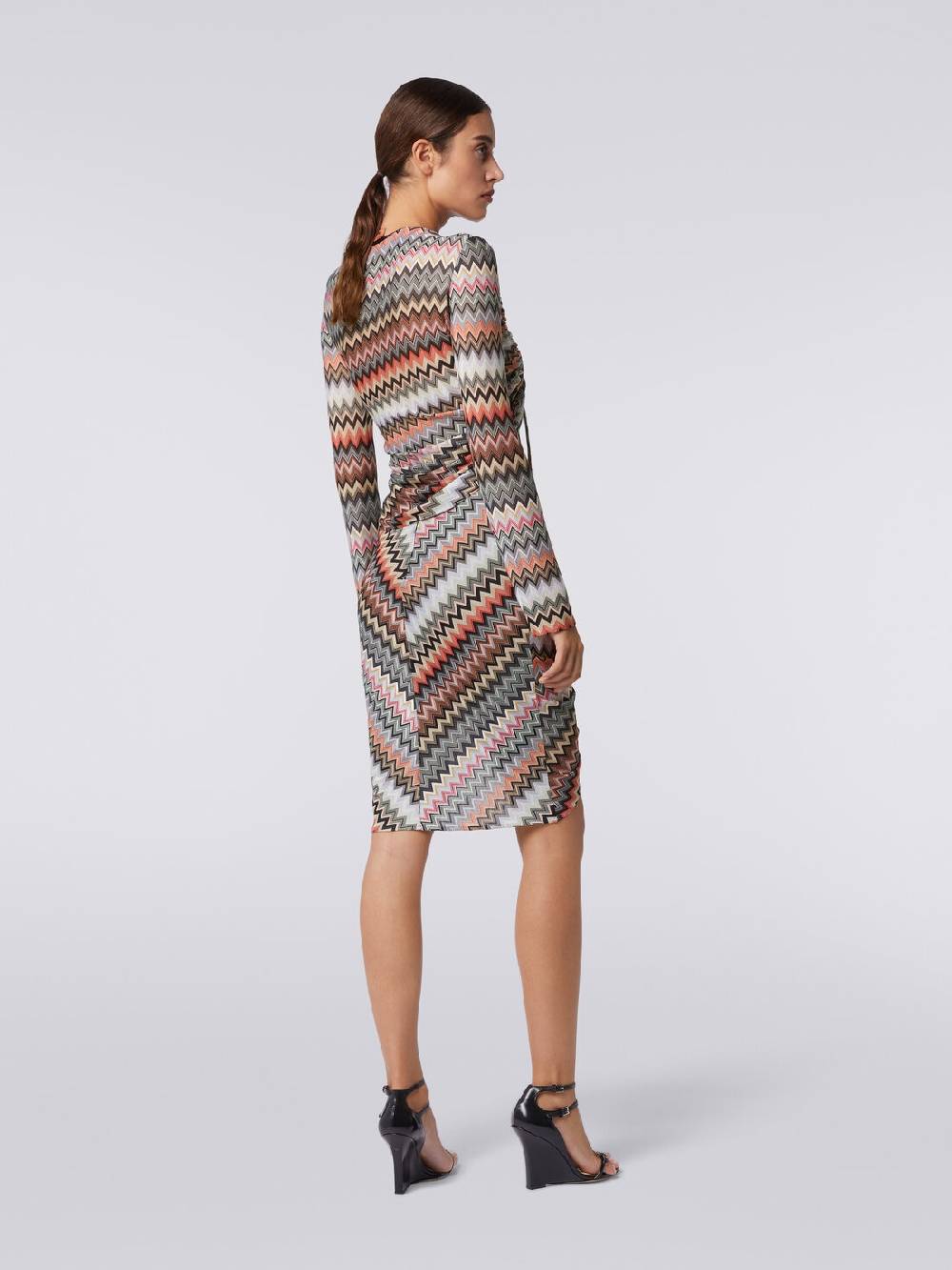 Missoni Top a maniche lunghe zig zag con arricciatura e dettaglio cut-out Saldi