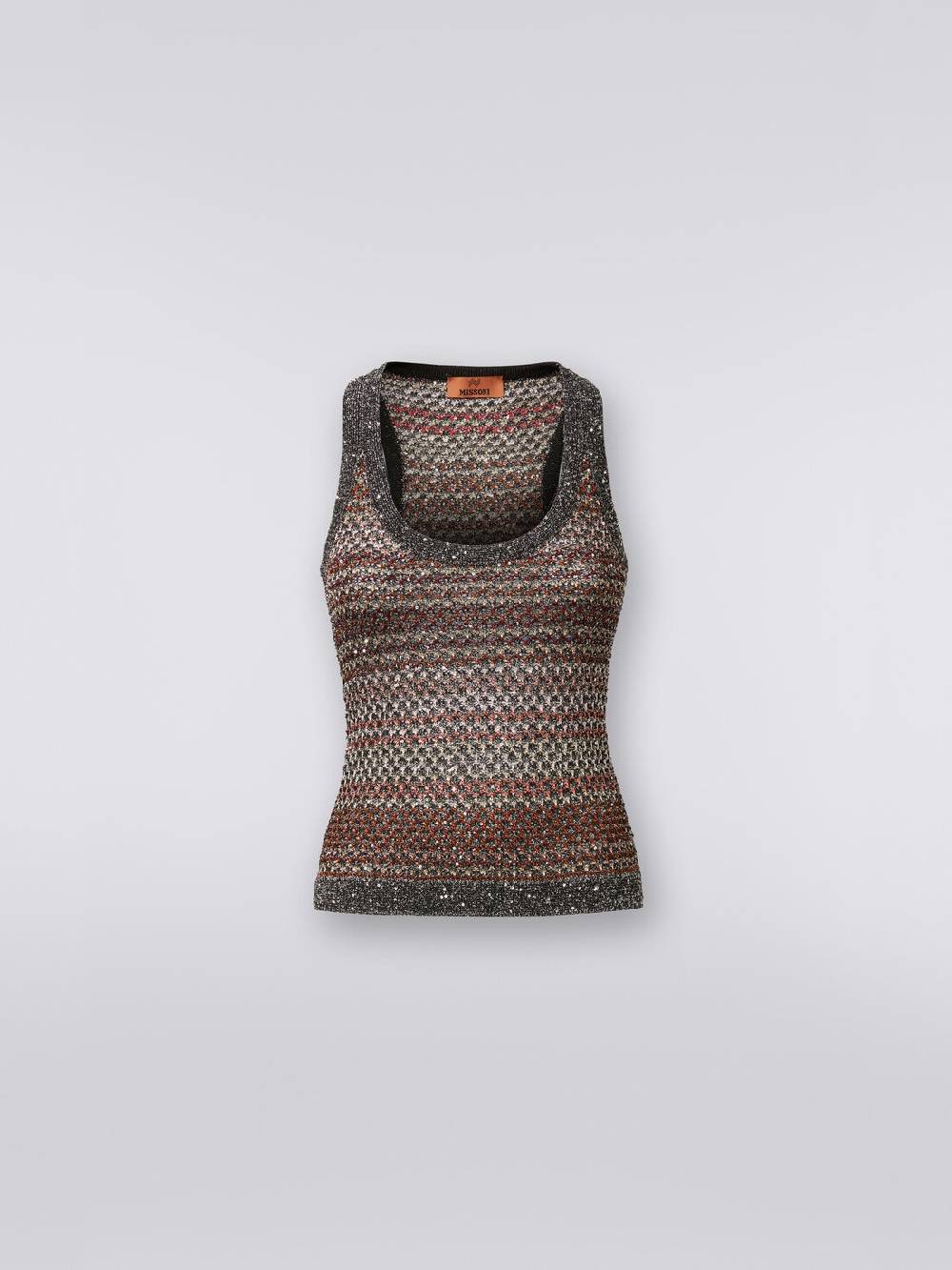 Missoni Canottiera in maglia a rete con applicazione di paillettes Offerte