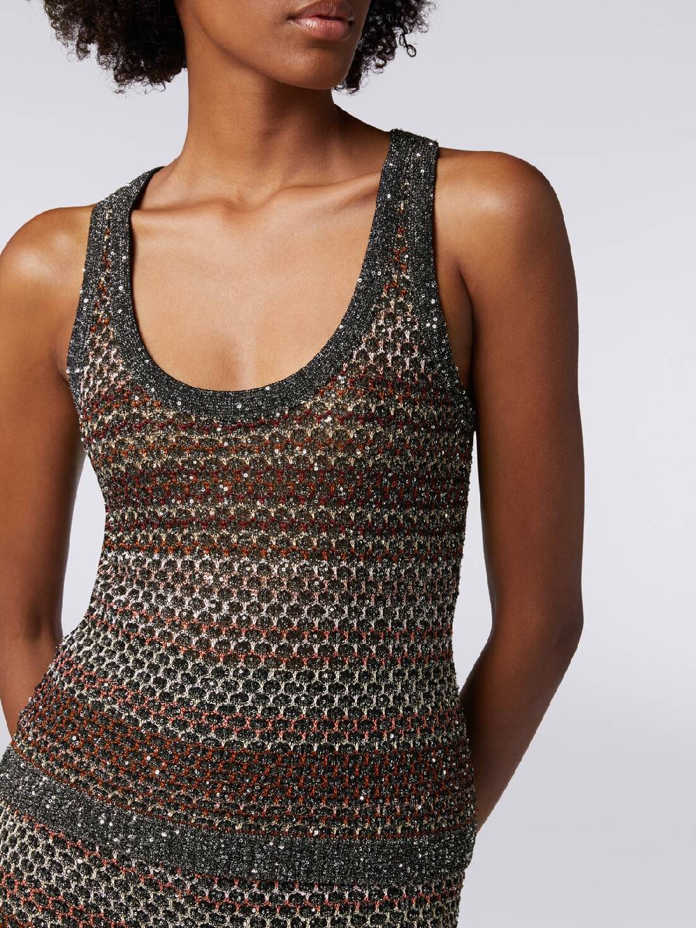 Missoni Canottiera in maglia a rete con applicazione di paillettes Offerte