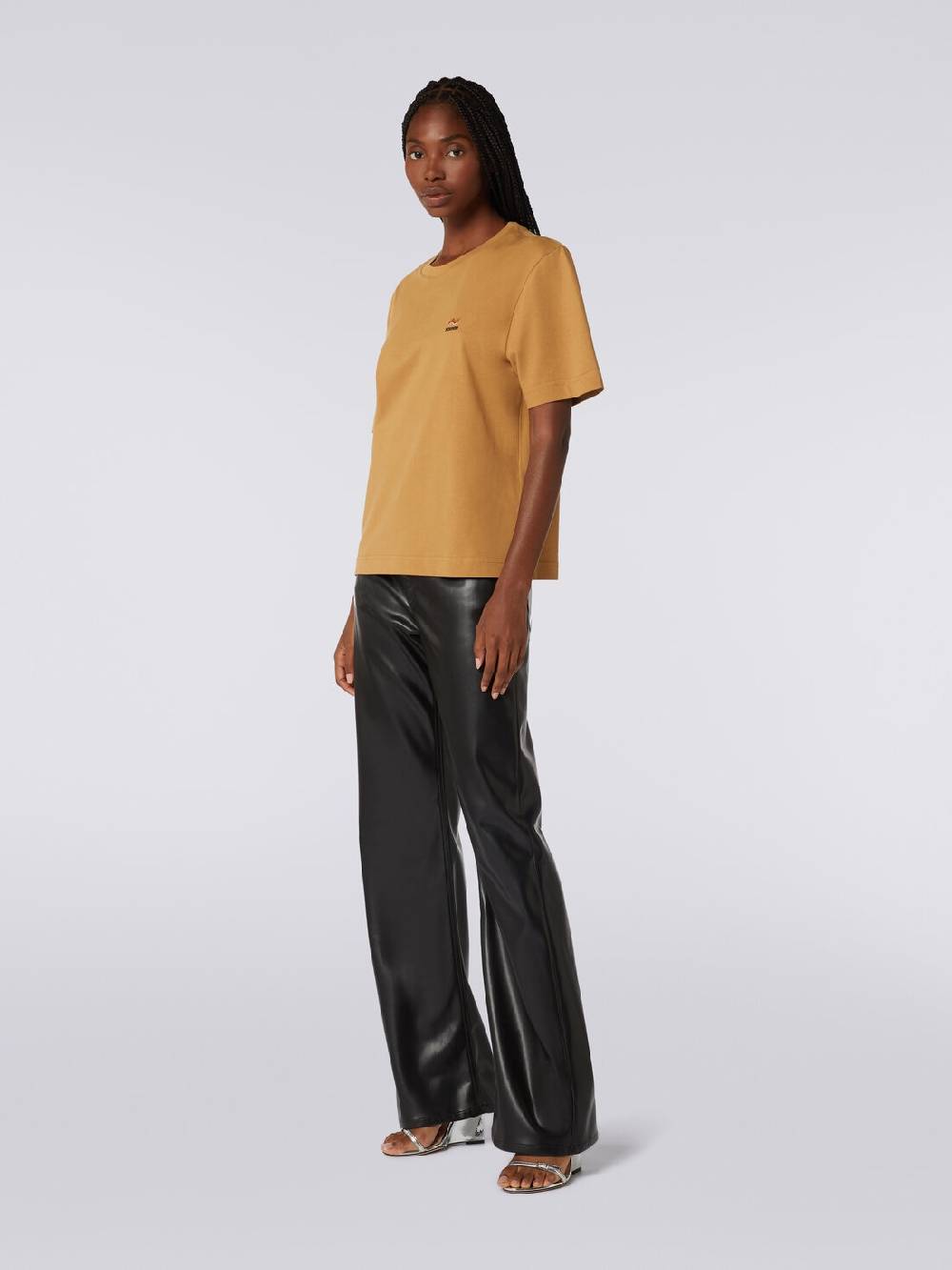 Missoni T-shirt girocollo in cotone con ricamo e logo Hotsell