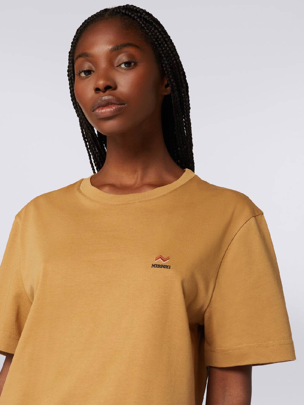 Missoni T-shirt girocollo in cotone con ricamo e logo Hotsell
