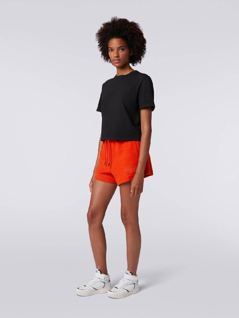Missoni T-shirt girocollo crop in cotone con logo I Più Venduti