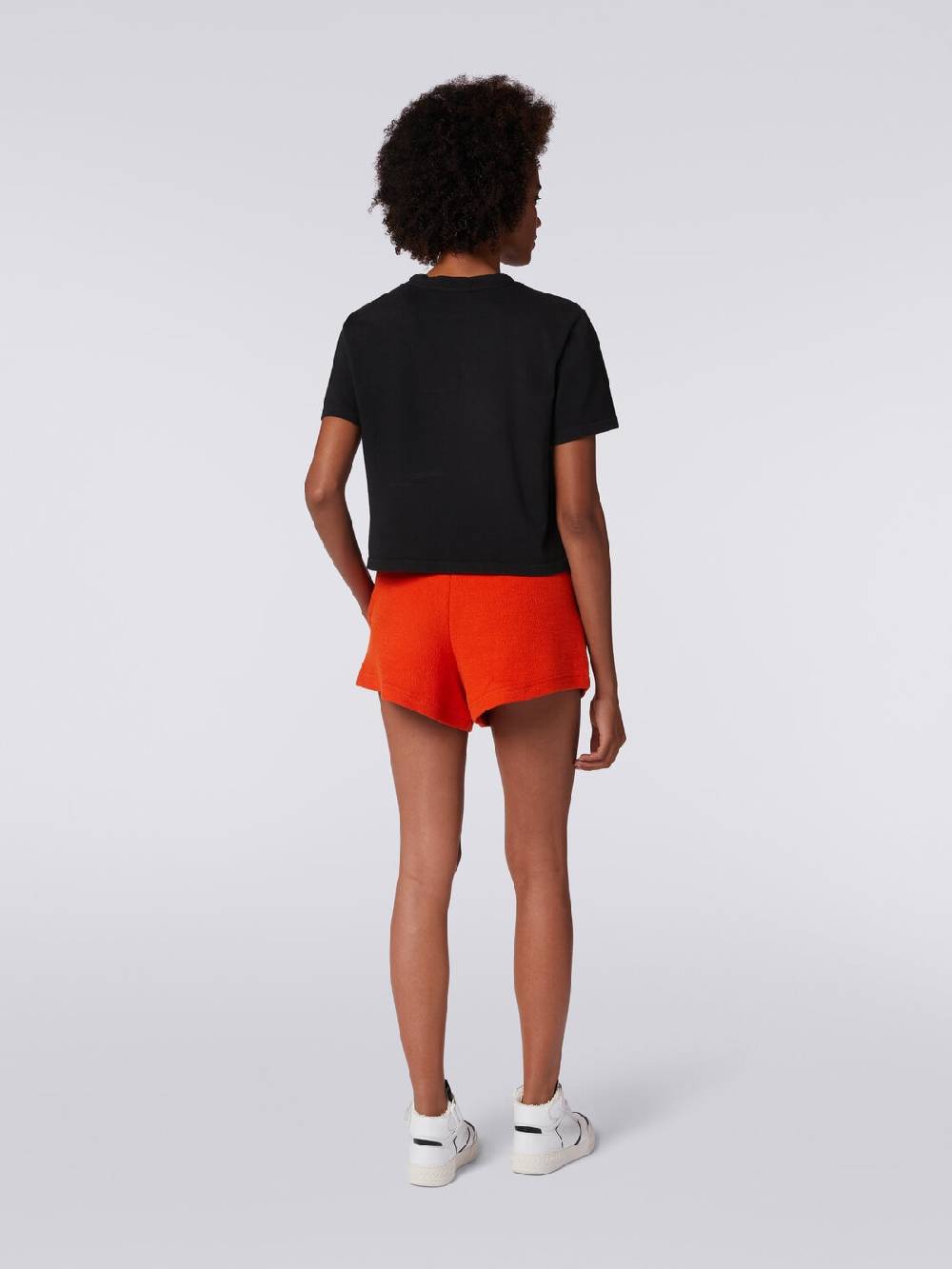Missoni T-shirt girocollo crop in cotone con logo I Più Venduti