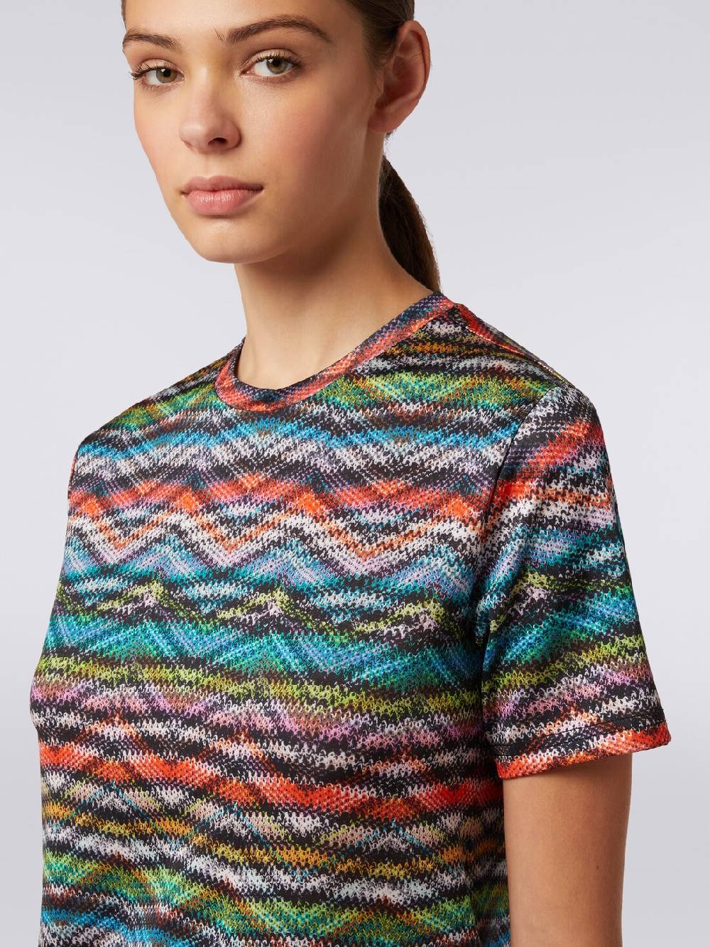 Missoni T-shirt in nylon stretch stampato Vendite Flash