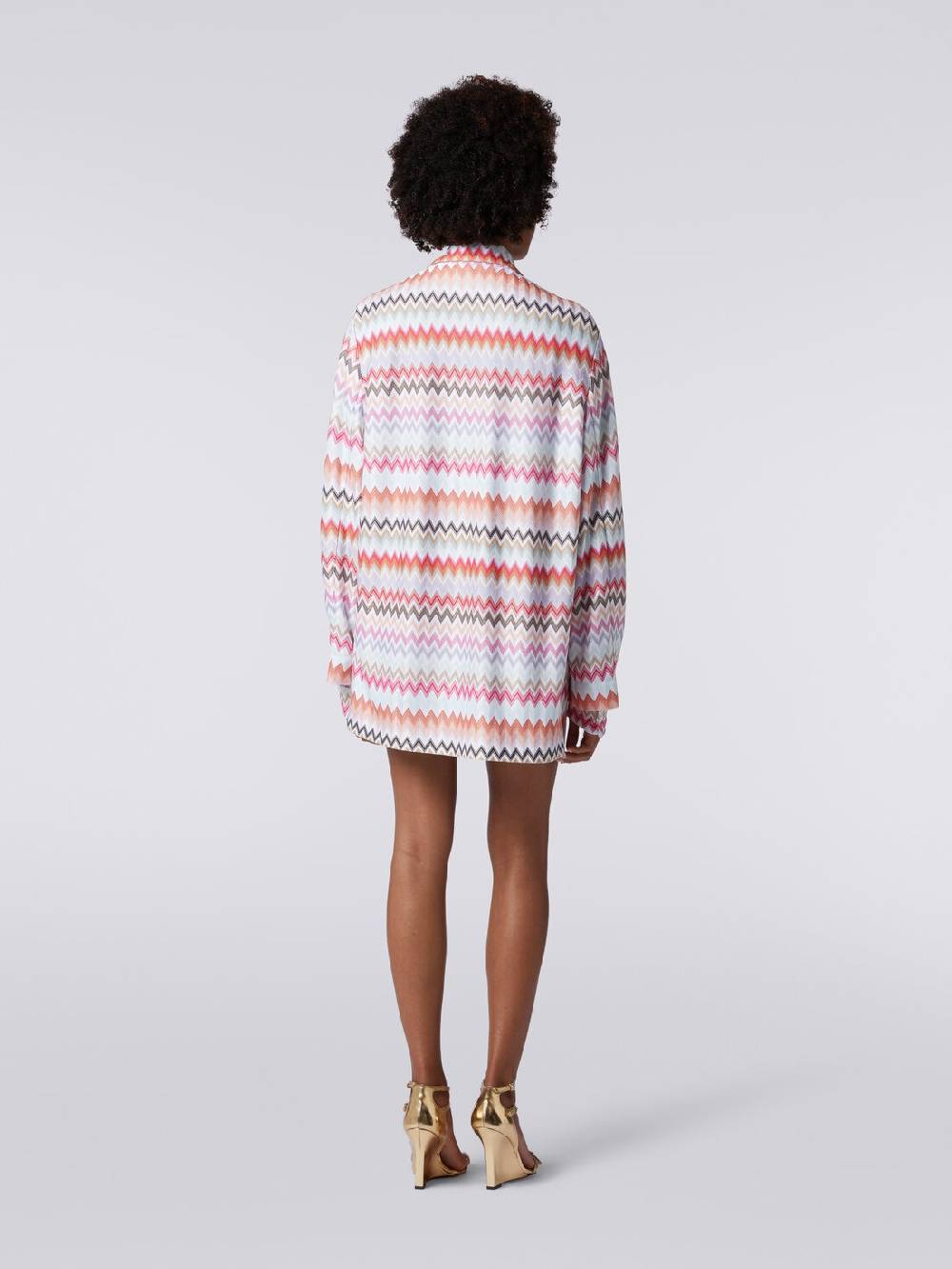 Missoni Blazer doppiopetto in cotone e viscosa stampa zig zag Offerta Giorno del Papà