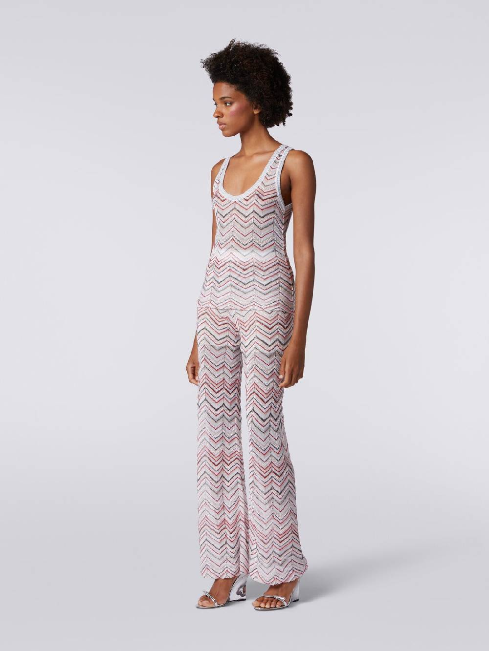 Missoni Pantaloni in maglia zig zag con lurex e paillettes Offerta San Valentino